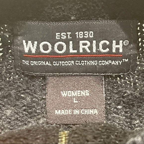 WOOLRICH Onyx Heather Pullover 1/4 Zip Sweater L - Picture 7 of 11